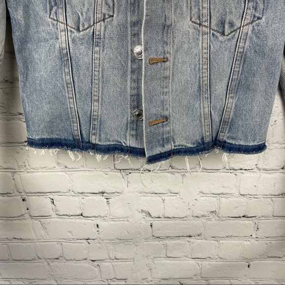RE/DONE Light Destruction Denim Jacket Size XS - Picture 5 of 9